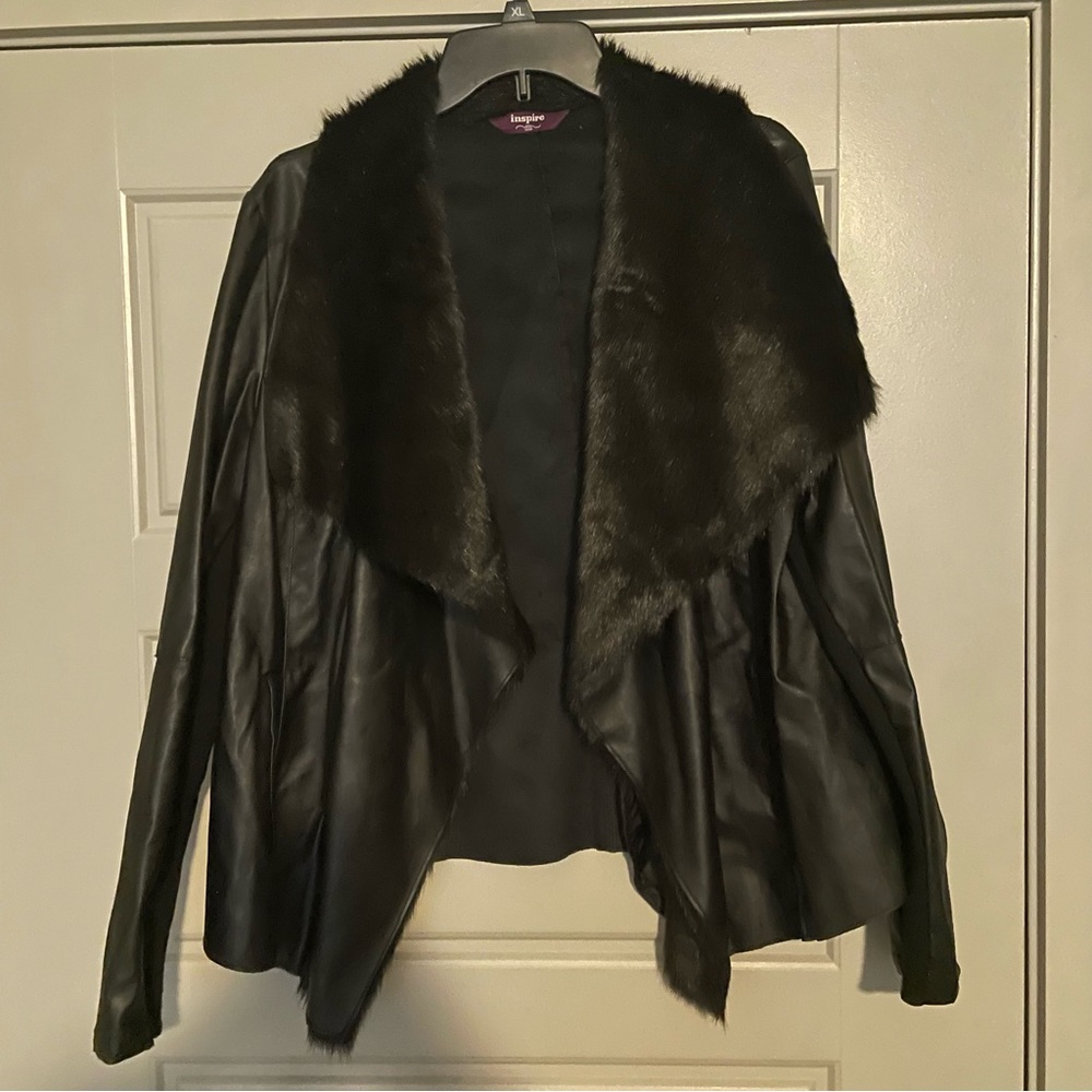 Faux Leather/ Fur Jacket